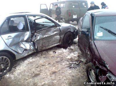 Аварии на трассах в Донбассе: машины 