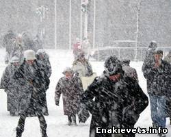 На Донбасс идут двадцатиградусные морозы и снегопады (видео)